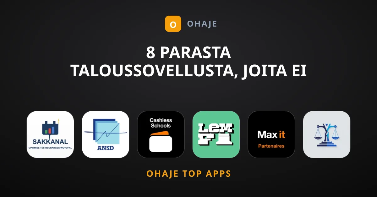 8 parasta taloussovellusta, joita ei kannata ohittaa